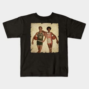 Dave Cowens and Julius Erving in 1976 Kids T-Shirt